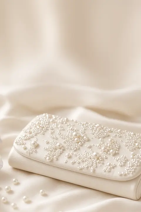 Vorlage Perlen-Clutch: Perlenbestickte Clutch und Wicken in Flieder: elegant mit einem Hauch Farbe. Zweisprachig Türkisch und Deutsch.
